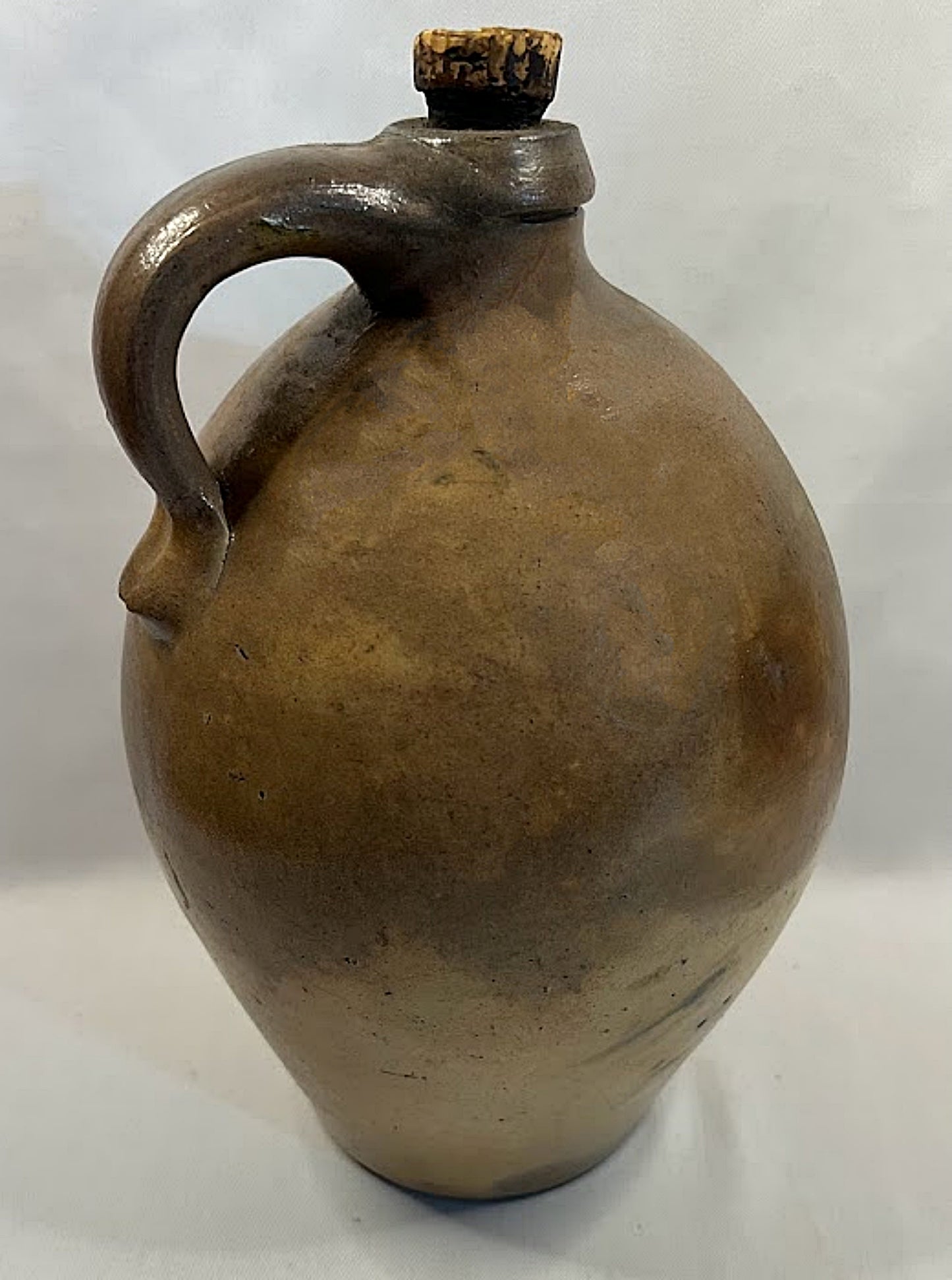 Antique OVOID STONEWARE JUG Salt Glaze Circa 1830