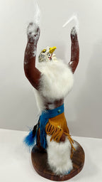 Navajo Kachina Prayer Eagle by Julie Loley on white backgound