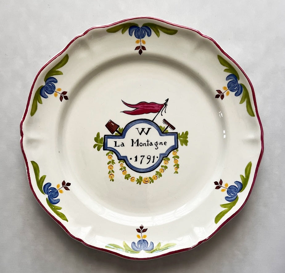 Vintage Set of 6 French Revolution Bicentennial Plates from Saint Amand