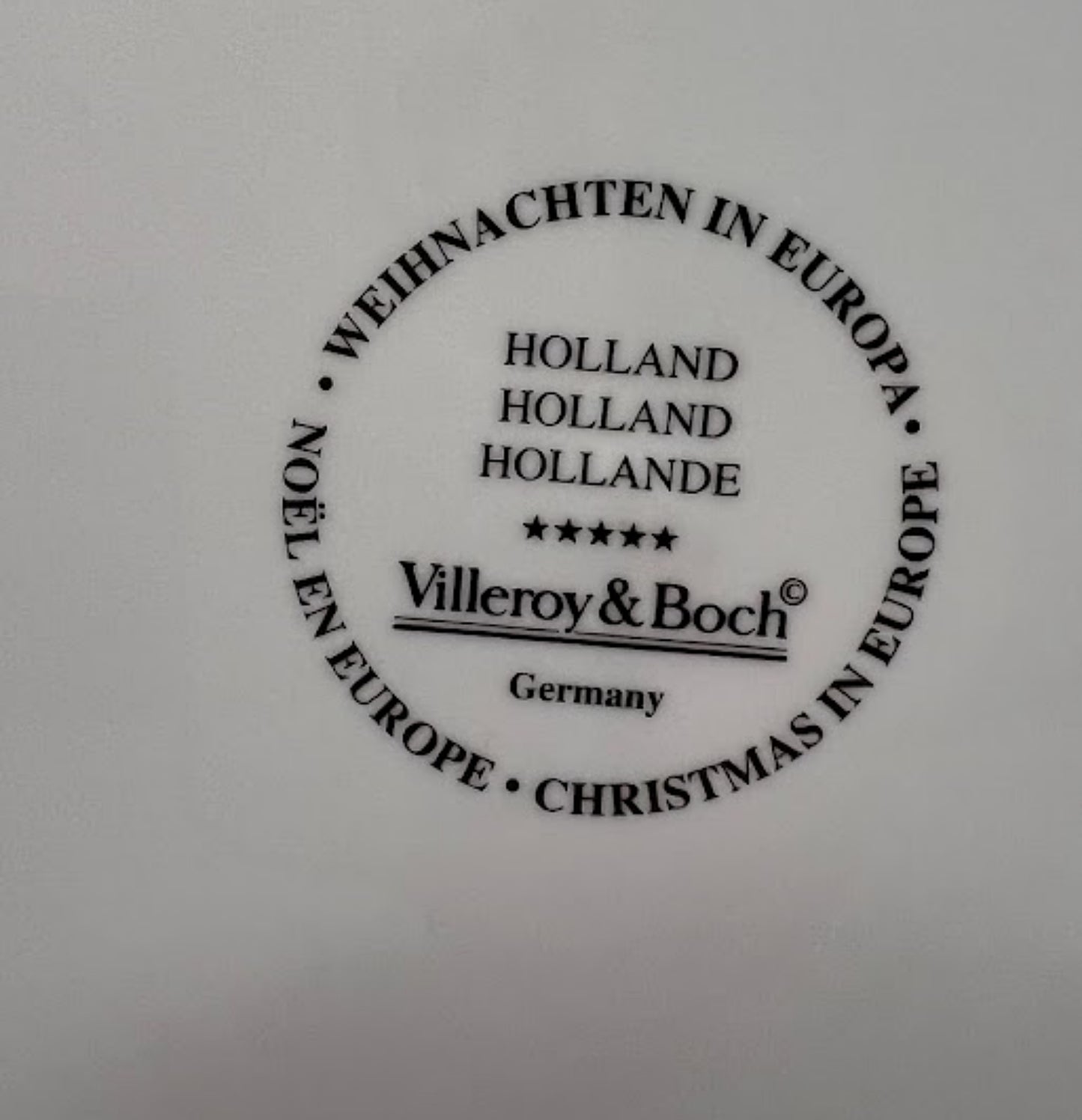 Vintage Villeroy and Boch Plate CHRISTMAS IN EUROPE Holland