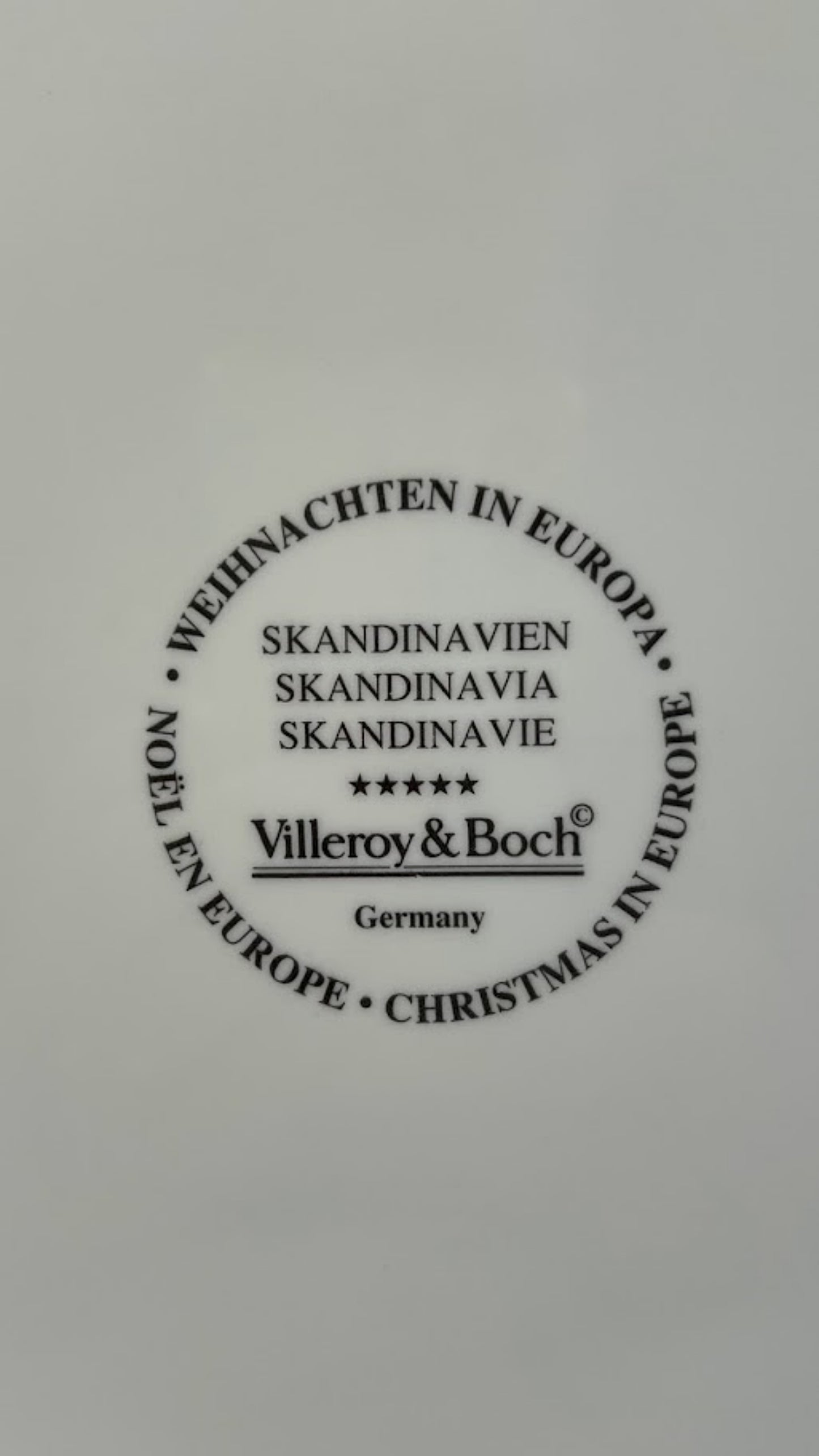 Vintage Villeroy and Boch Plate CHRISTMAS IN EUROPE Scandinavia