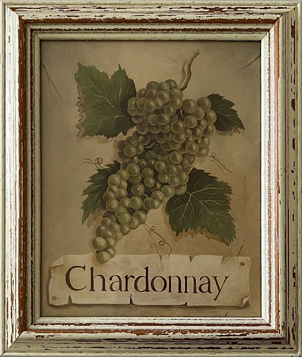 Vintage Set of Four Wine Grapes Prints Made in France