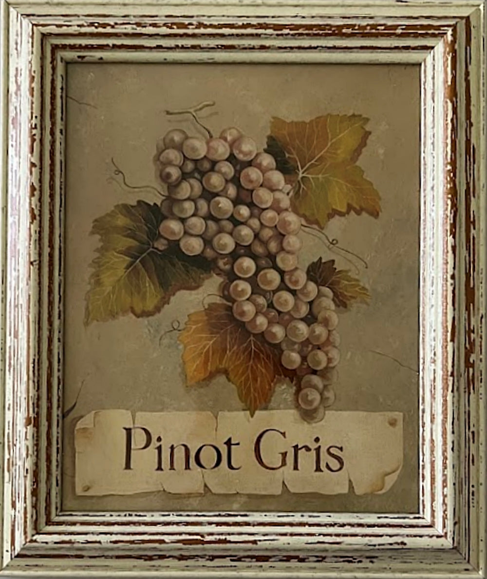 Vintage Set of Four Wine Grapes Prints Made in France