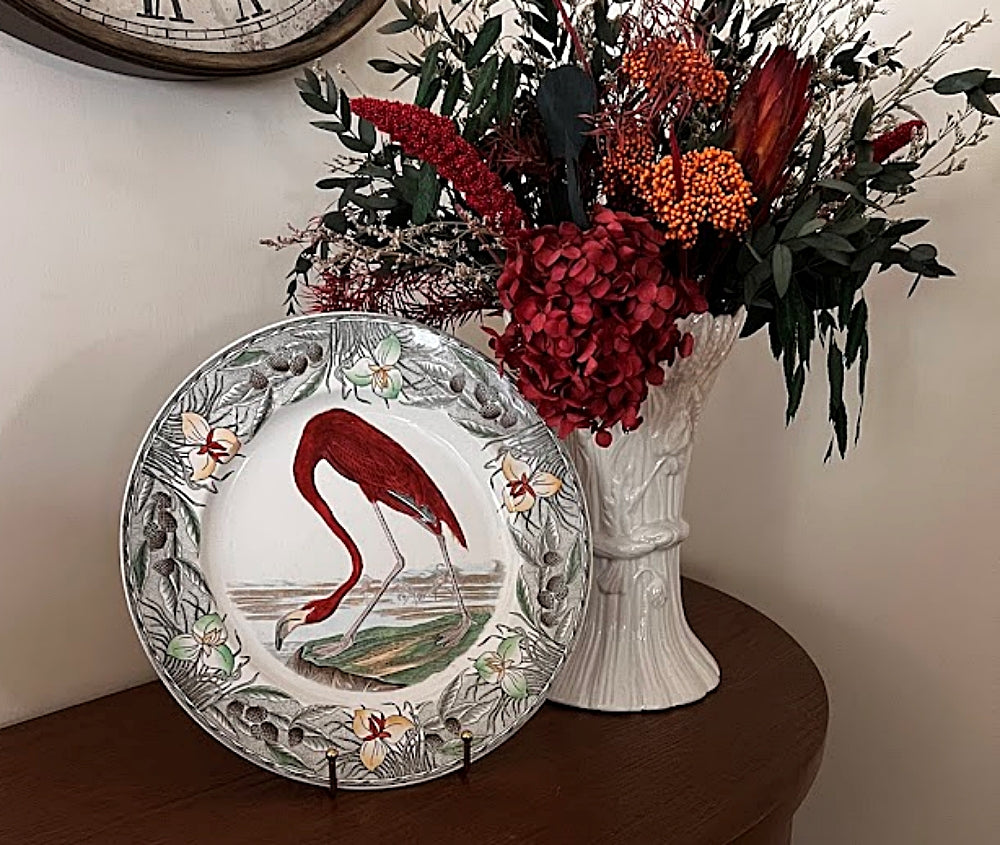 Vintage WILLIAM ADAMS England AUDUBON Flamingo Plate