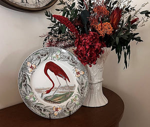 Antique Audubon Flamingo Plate 10 Inches