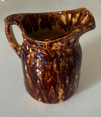 Rockingham Glaze Yellow Ware Antique Pitcher