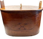 Norwegian Large Antique Bentwood Tine Box