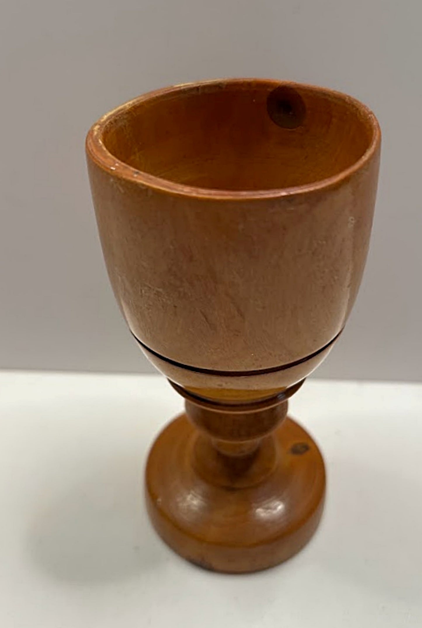 Antique Hand Turned Maple Goblet