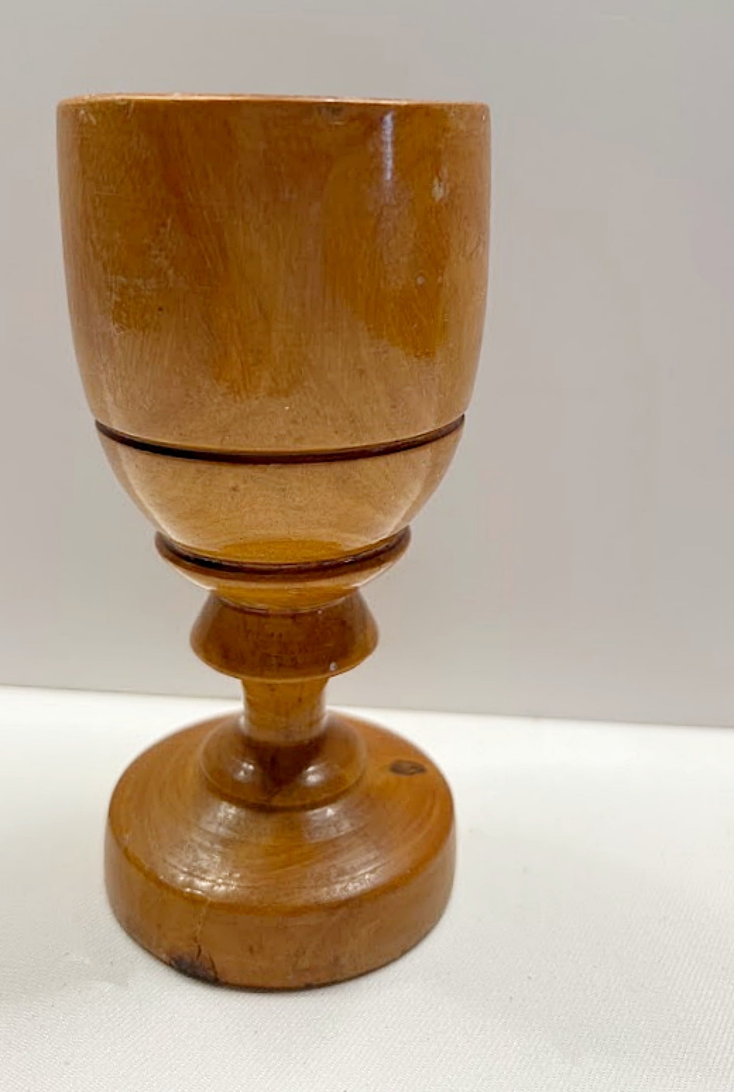 Antique Hand Turned Maple Goblet