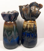 Flat Earth Clay Works Vases by Michael Schlyer