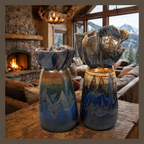 Flat Earth Clay Works Vases by Michael Schlyer
