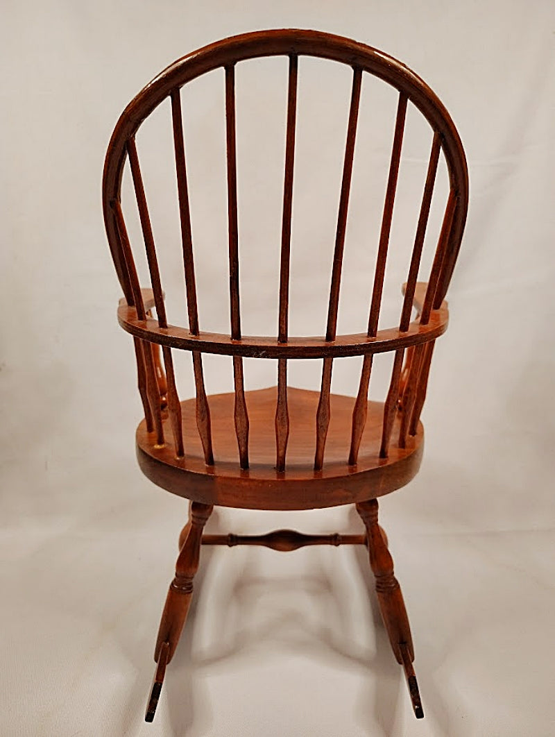 Wooden Doll Rocking Chair by American Heirloom Collection full back view