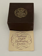 Vintage English Enameled Trinket Box, Oliver Cromwell Portrait