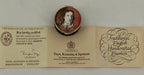 Vintage English Enameled Trinket Box, Oliver Cromwell Portrait
