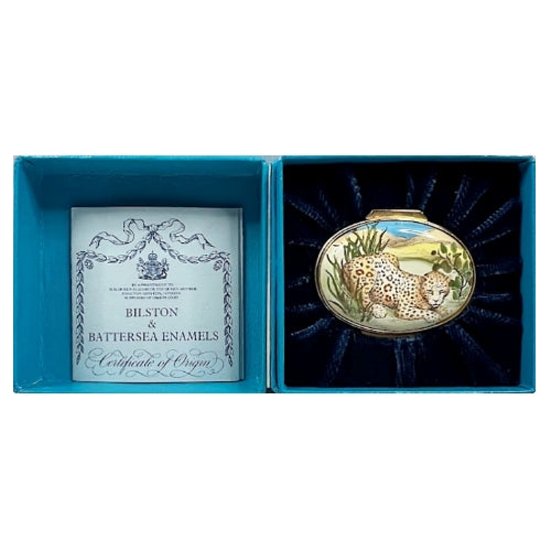 Leopard Motif Vintage Halcyon Days Box