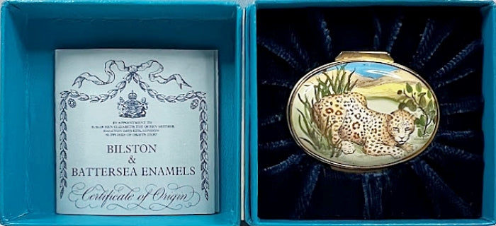 Leopard Motif Vintage Halcyon Days Box