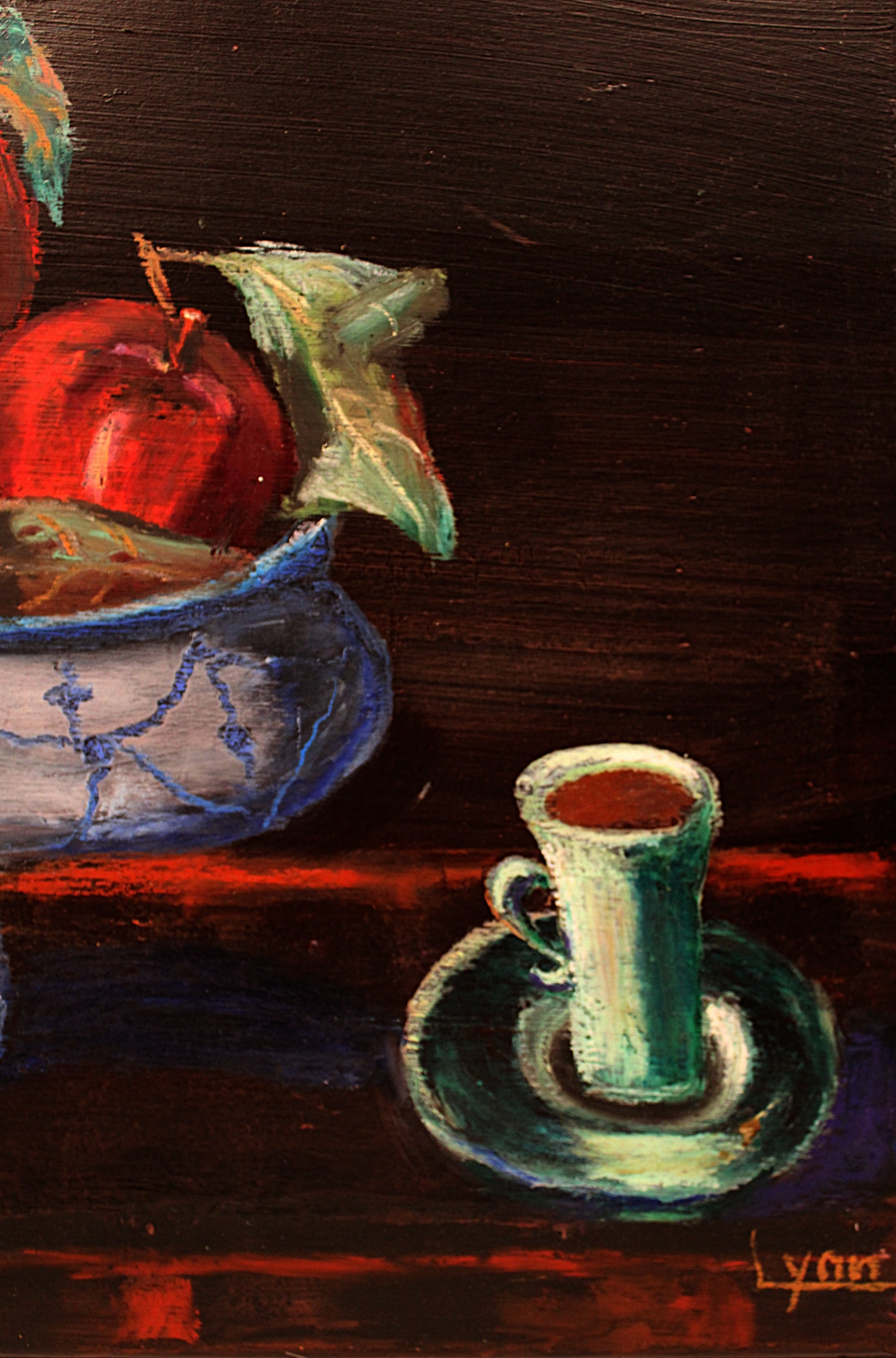 Oil Painting Still Life on Wood Panel by Lynn Ruth Miller