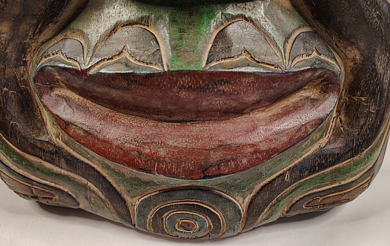 Indigenous Vintage Wall Mask Carved and Painted