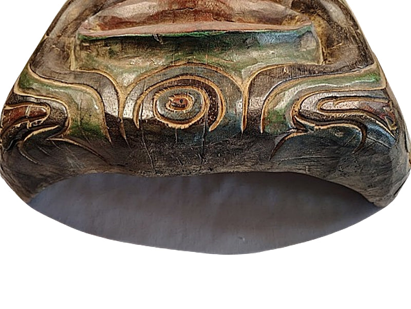 Indigenous Vintage Wall Mask Carved and Painted
