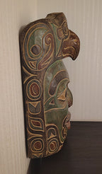 Indigenous Vintage Wall Mask Carved and Painted