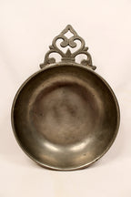 Large Vintage French Pewter Porringer by Les Etains de Paris on white background