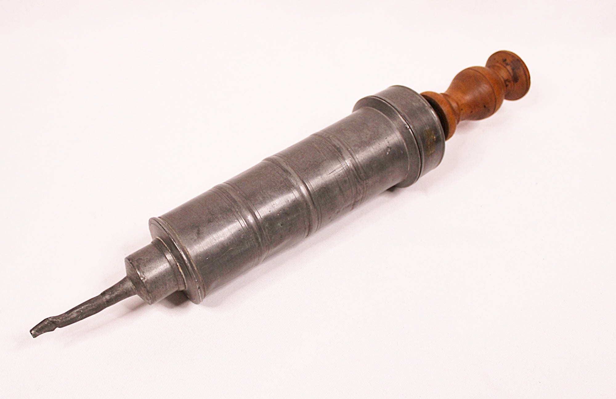 French Kitchen Antique Pewter Handheld Sausage Stuffer