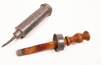 French Kitchen Antique Pewter Handheld Sausage Stuffer