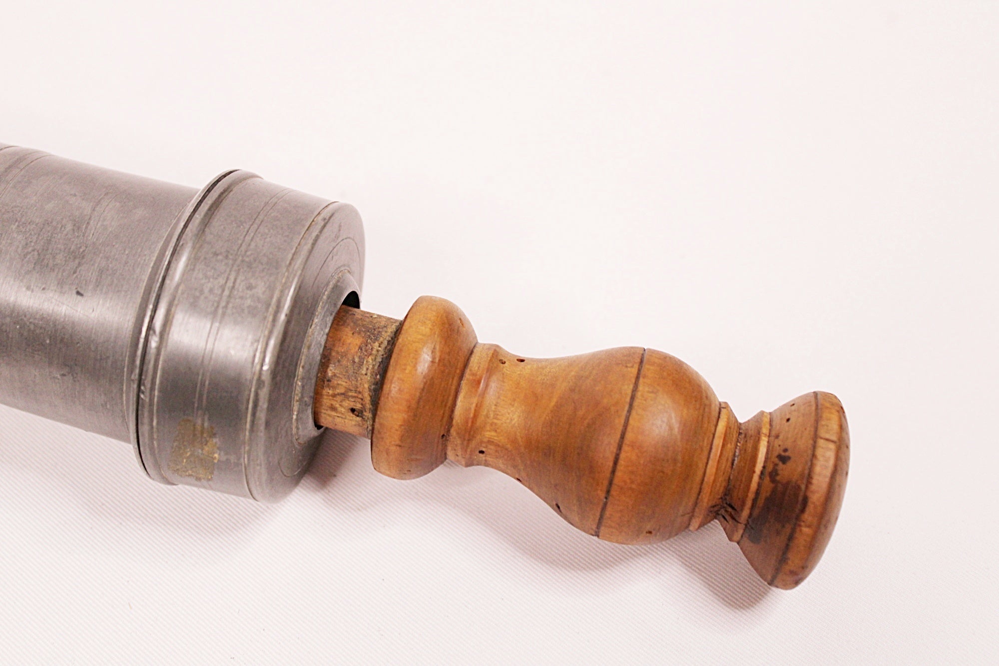 French Kitchen Antique Pewter Handheld Sausage Stuffer
