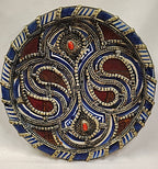 Antique Moroccan Pottery Dish with Cabochons