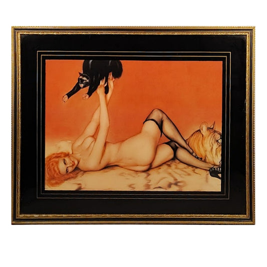 Vintage 1930s ALBERTO VARGAS Pin-up Feline Entr'acte