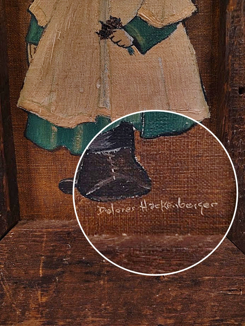 Oils on Canvas Framed Amish Children by Dolores Hackenberger