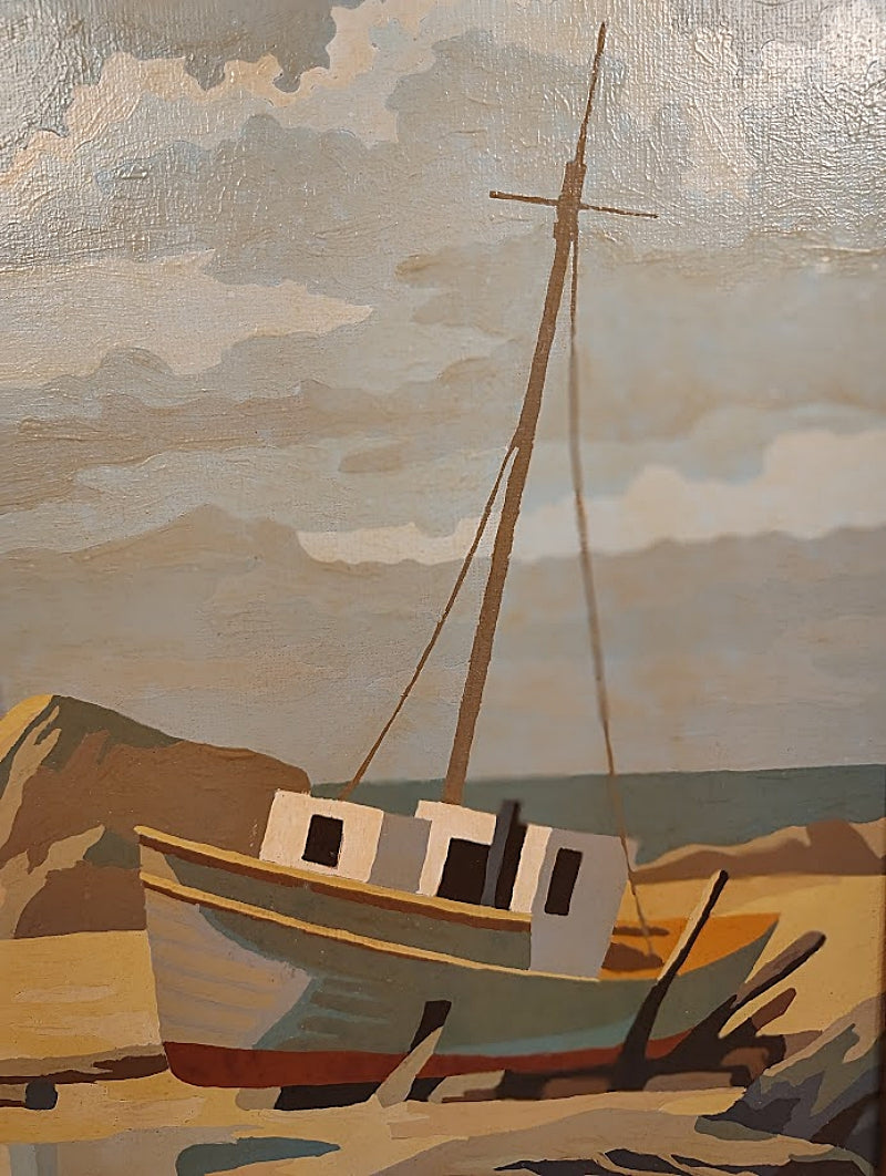 Oil Painting Beach Scene with Lighthouse PBN Craft Master