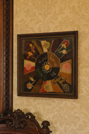 Victorian Framed Embroidery Crazy Quilt Style
