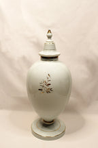 Bristol Glass Lidded Antique Apothecary Jar