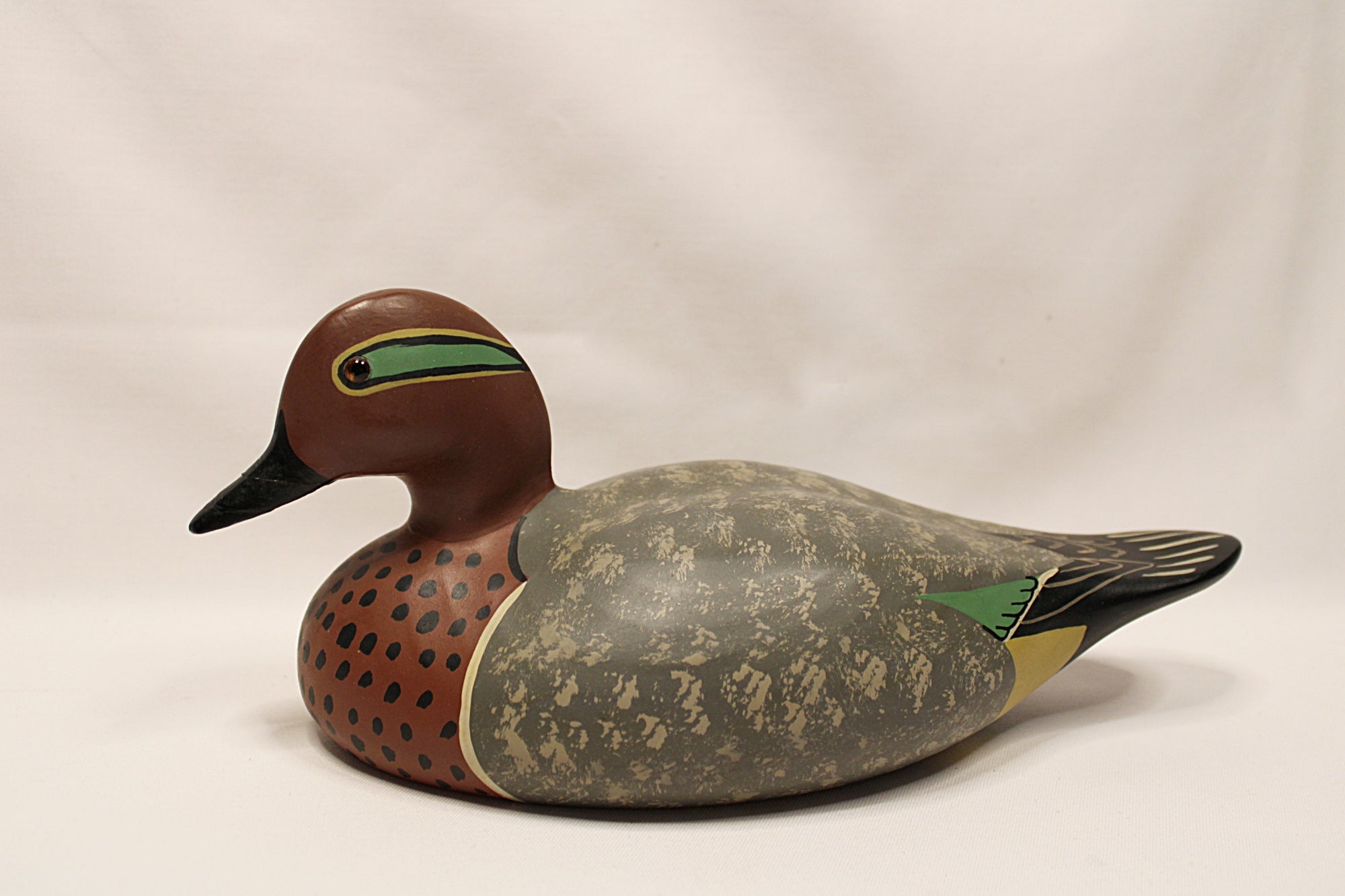 J. Rinker Vintage Duck Decoy Green-Winged Teal Drake