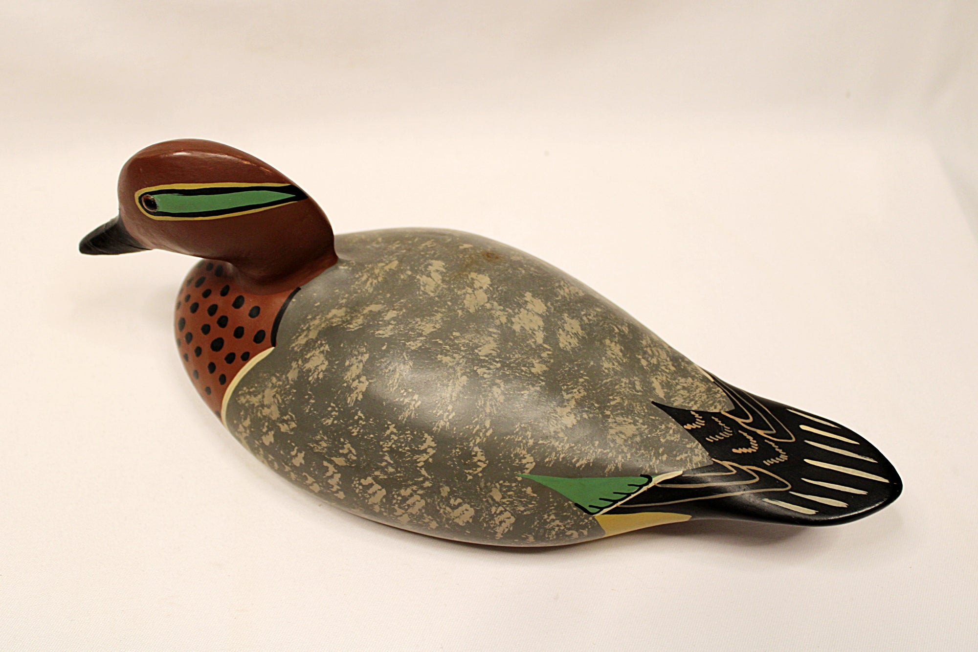 J. Rinker Vintage Duck Decoy Green-Winged Teal Drake
