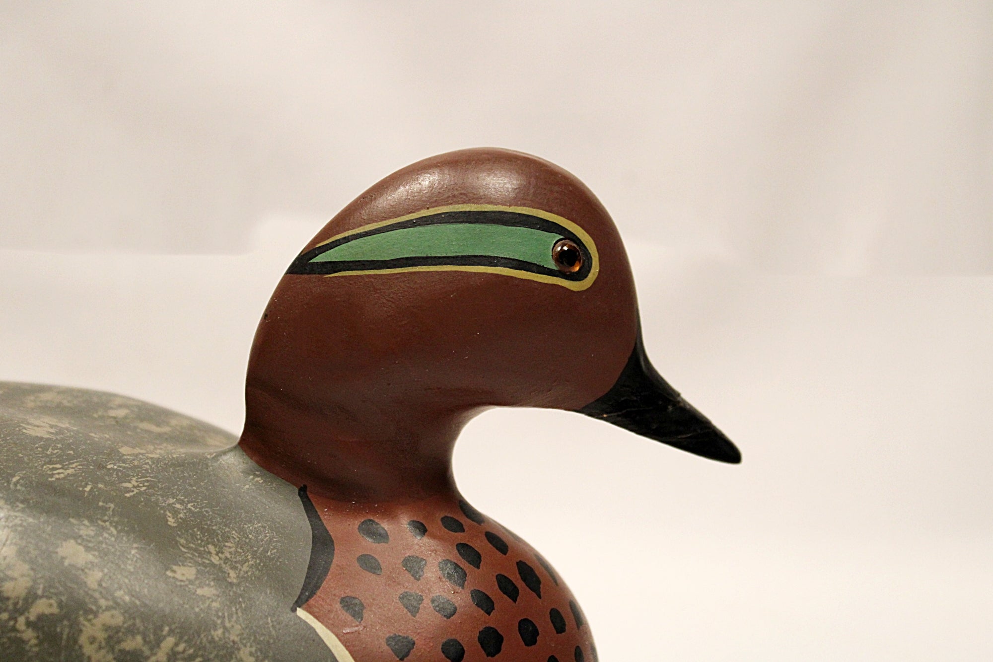 J. Rinker Vintage Duck Decoy Green-Winged Teal Drake
