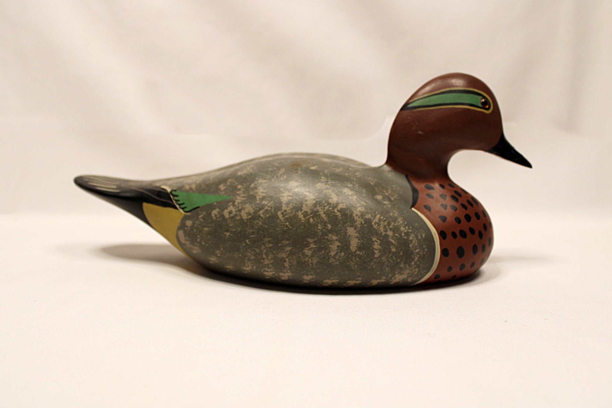 J. Rinker Vintage Duck Decoy Green-Winged Teal Drake