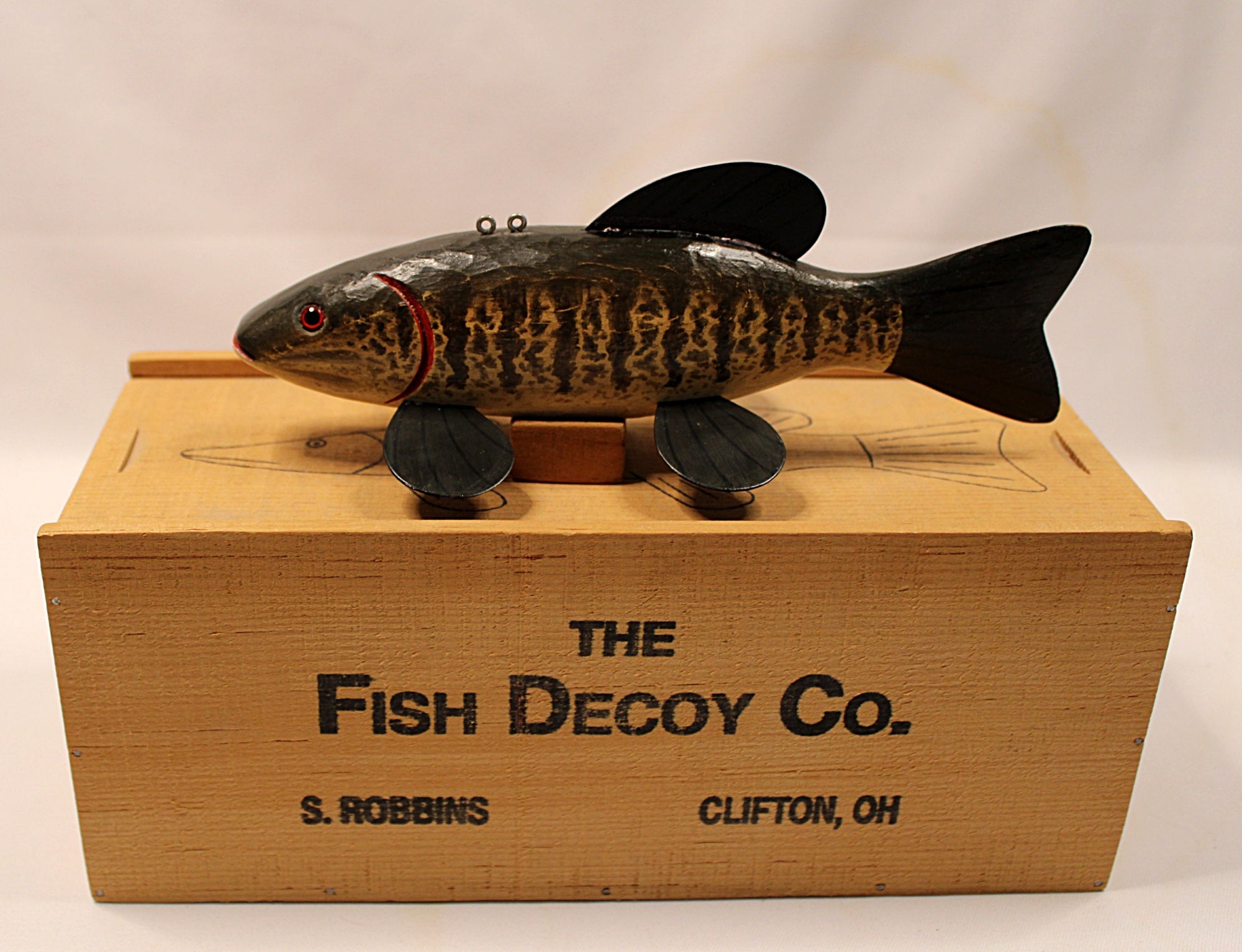 Smallmouth Bass Ice Fishing Decoy by Steve Robbins Limited Series