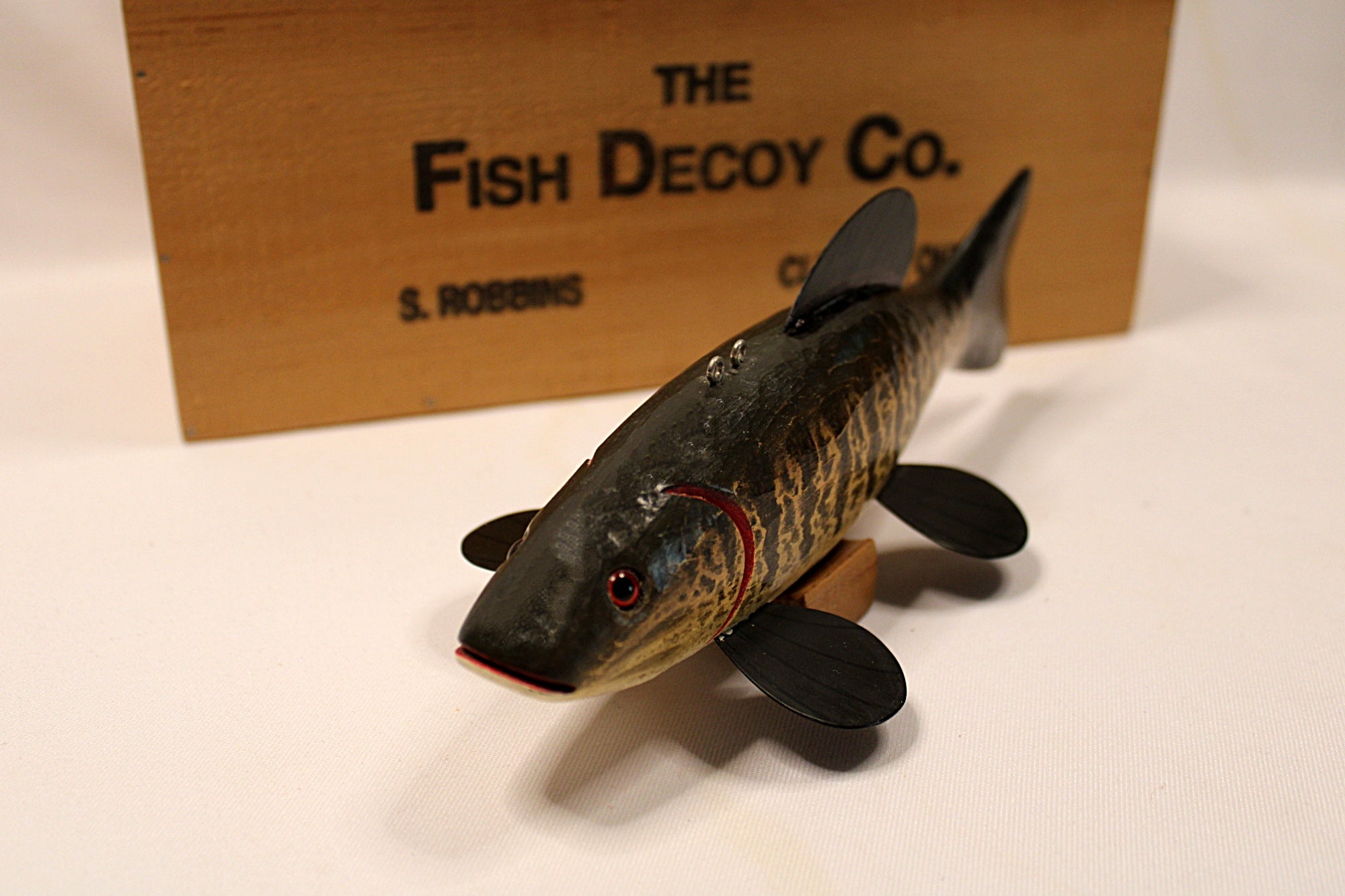 Smallmouth Bass Ice Fishing Decoy by Steve Robbins Limited Series