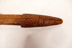 African Textile Tool Wooden Carved Fiber Comb with Forged Iron Spikes Handle designs