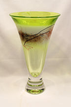 Chartreuse Art Glass Vase by Earl O. James