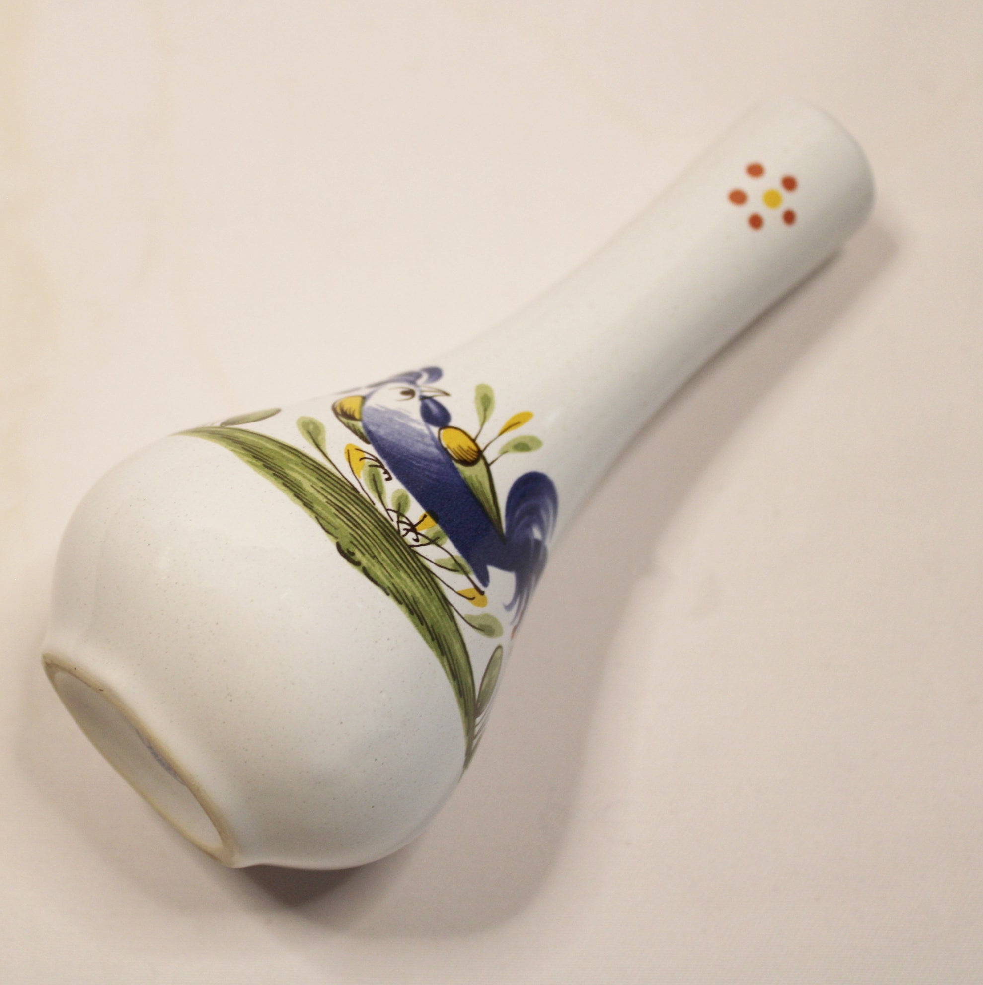 French Faience Vase  Les Coqs by Keller and Guerin 1880 -  1922