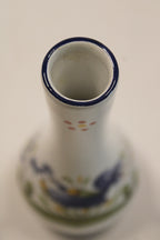 French Faience Vase  Les Coqs by Keller and Guerin 1880 -  1922