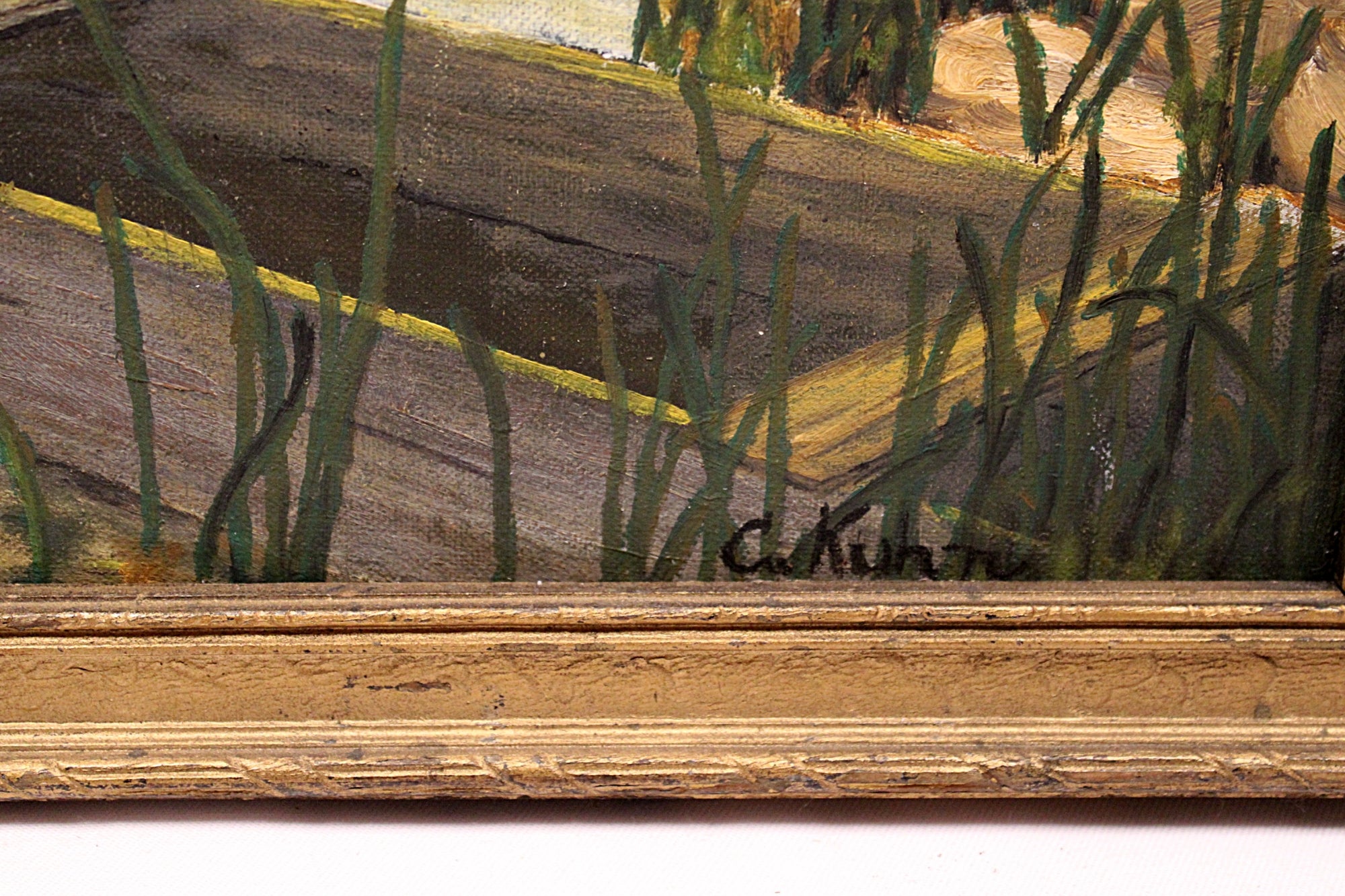 River  Oil Painting Framed and Signed