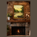 River  Oil Painting Framed and Signed