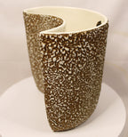 Rocky Mountain MCM Pottery Vase Gilded Pebbled Lava Glaze
