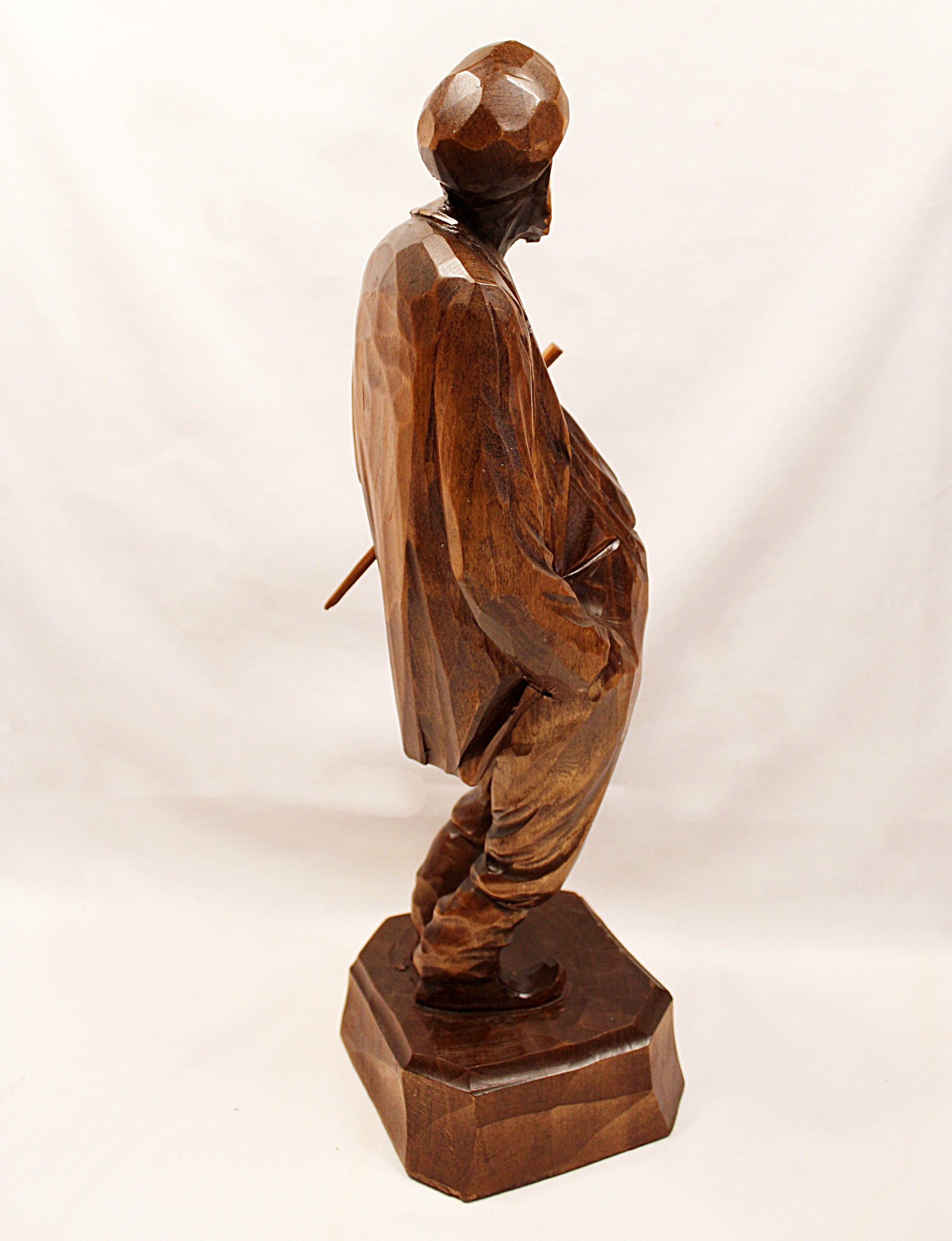 Hand-Carved Wood Sculpture by Paul Emile Caron