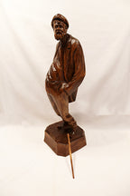 Hand-Carved Wood Sculpture by Paul Emile Caron