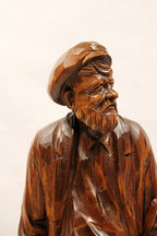 Hand-Carved Wood Sculpture by Paul Emile Caron